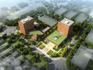 SU model of modern office Qinghai Provincial Archives Model 3D