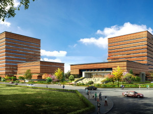 SU model of modern office Qinghai Provincial Archives 3D Model