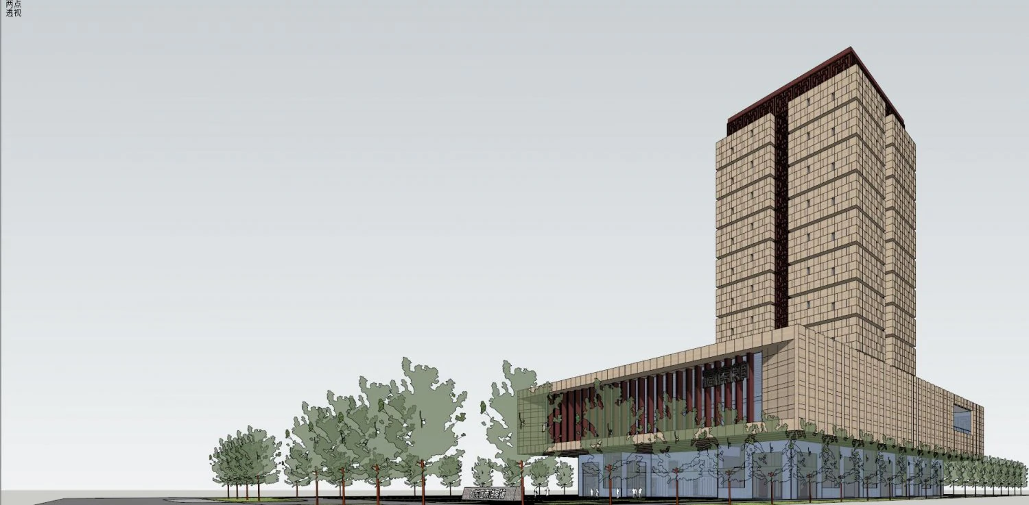 SU model of modern office Shijiazhuang Archives 3D Model .c4d .max .obj .3ds .fbx .stl .blend 