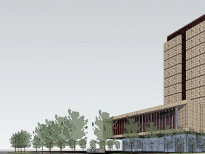 SU model of modern office Shijiazhuang Archives 3D Model