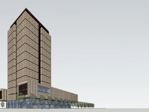SU model of modern office Shijiazhuang Archives 3D Model