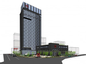 SU model of modern office Huzhou Commercial Bank Model 3D