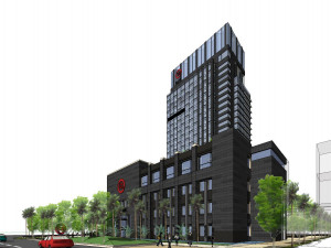 SU model of modern office Huzhou Commercial Bank 3D मॉडल