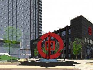 SU model of modern office Huzhou Commercial Bank 3D मॉडल