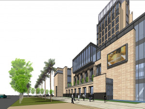 SU model of modern bank office building Model 3D
