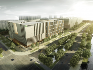 SU model of modern Bank of China branch office building 3D Model