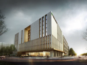 SU model of modern Bank of China branch office building 3D Model