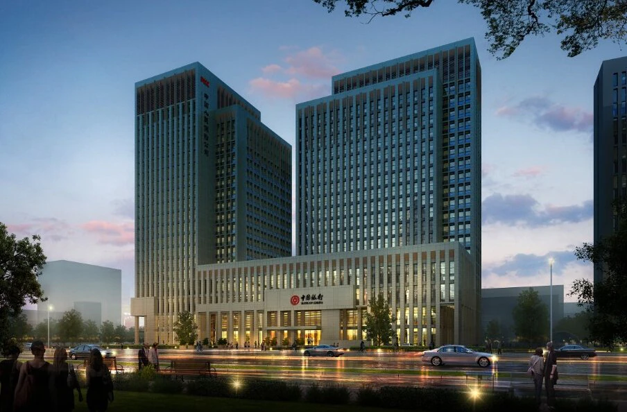 SU model of modern bank Jinmen Square branch office building 3D Model .c4d .max .obj .3ds .fbx .stl .blend 