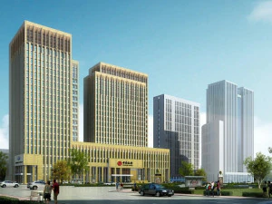 SU model of modern bank Jinmen Square branch office building 3D Model