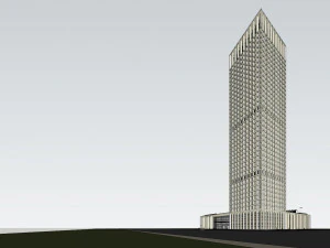 SU model of modern bank building office building 3D Model