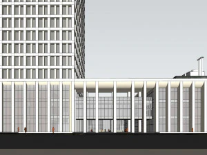 SU model of modern bank building office building 3D Model