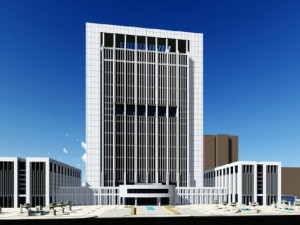 SU model of modern local tax bureau office complex 3D Model