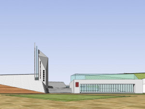 SU model of office building in modern administrative center Modelo 3D