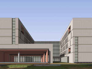 SU model of office building in modern administrative center Modelo 3D