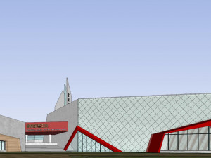 SU model of office building in modern administrative center Modelo 3D
