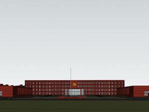 SU model of a modern party school office building Modèle 3D