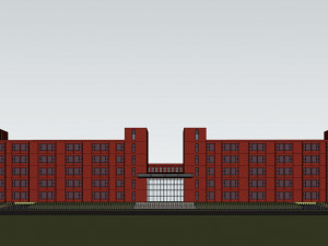 SU model of a modern party school office building Modèle 3D