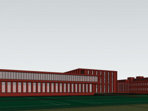 SU model of a modern party school office building Modèle 3D