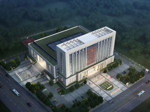 인민법원 현대식 사무실 건물의 SU 모델 3D 모델