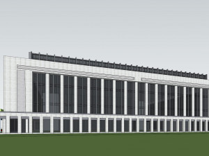 SU model of the modern office building of the People Court Model 3D