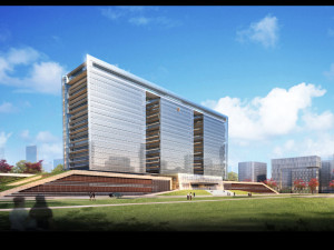 SU model of civic center square and government office building 3D Model