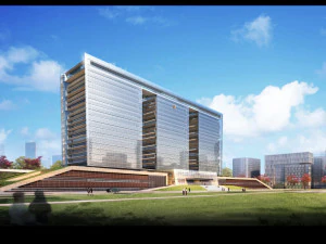 SU model of civic center square and government office building 3D Model