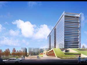 SU model of civic center square and government office building 3D Model