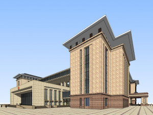 SU model of modern citizen service center office building 3D Model