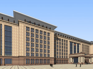 SU model of modern citizen service center office building 3D Model