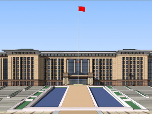 SU model of modern citizen service center office building 3D Model