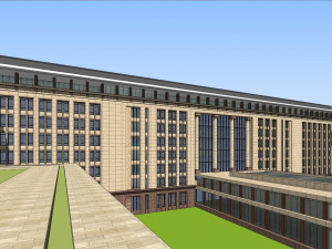 SU model of modern citizen service center office building 3D Model