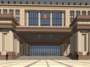 SU model of modern citizen service center office building 3D Model