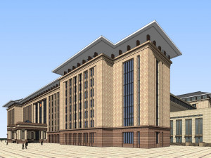 SU model of modern citizen service center office building 3D Model