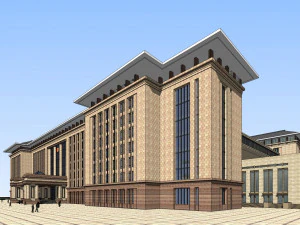 SU model of modern citizen service center office building 3D Model