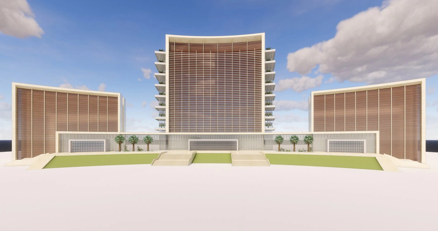 SU model of modern government office building scheme 3D Model .c4d .max .obj .3ds .fbx .stl .blend