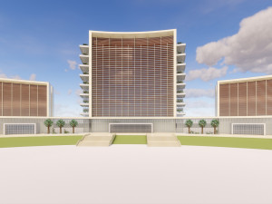 SU model of modern government office building scheme 3D Model