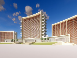 SU model of modern government office building scheme 3D Model