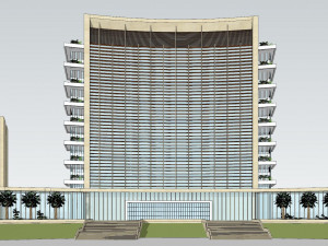 SU model of modern government office building scheme 3D Model