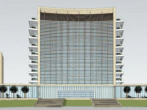 SU model of modern government office building scheme 3D Model