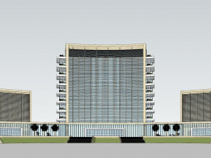 SU model of modern government office building scheme 3D Model