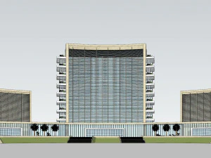 SU model of modern government office building scheme 3D Model