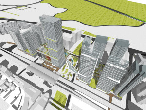 SU model of modern office building in Hongshan Model 3D