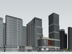 SU model of modern office building in Hongshan 3D Model