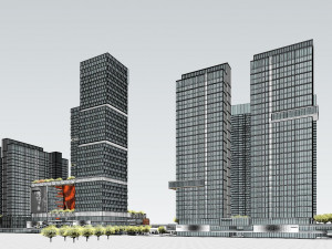 SU model of modern office building in Hongshan 3D Model