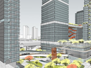 SU model of modern office building in Hongshan 3D Model