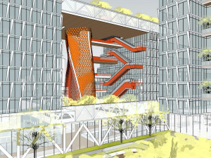 SU model of modern office building in Hongshan 3D Model
