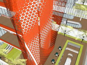 SU model of modern office building in Hongshan 3D Model