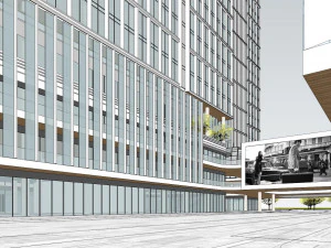 SU model of modern office building in Hongshan 3D Model