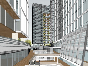 SU model of modern office building in Hongshan 3D Model