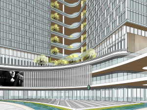 SU model of modern office building in Hongshan 3D Model